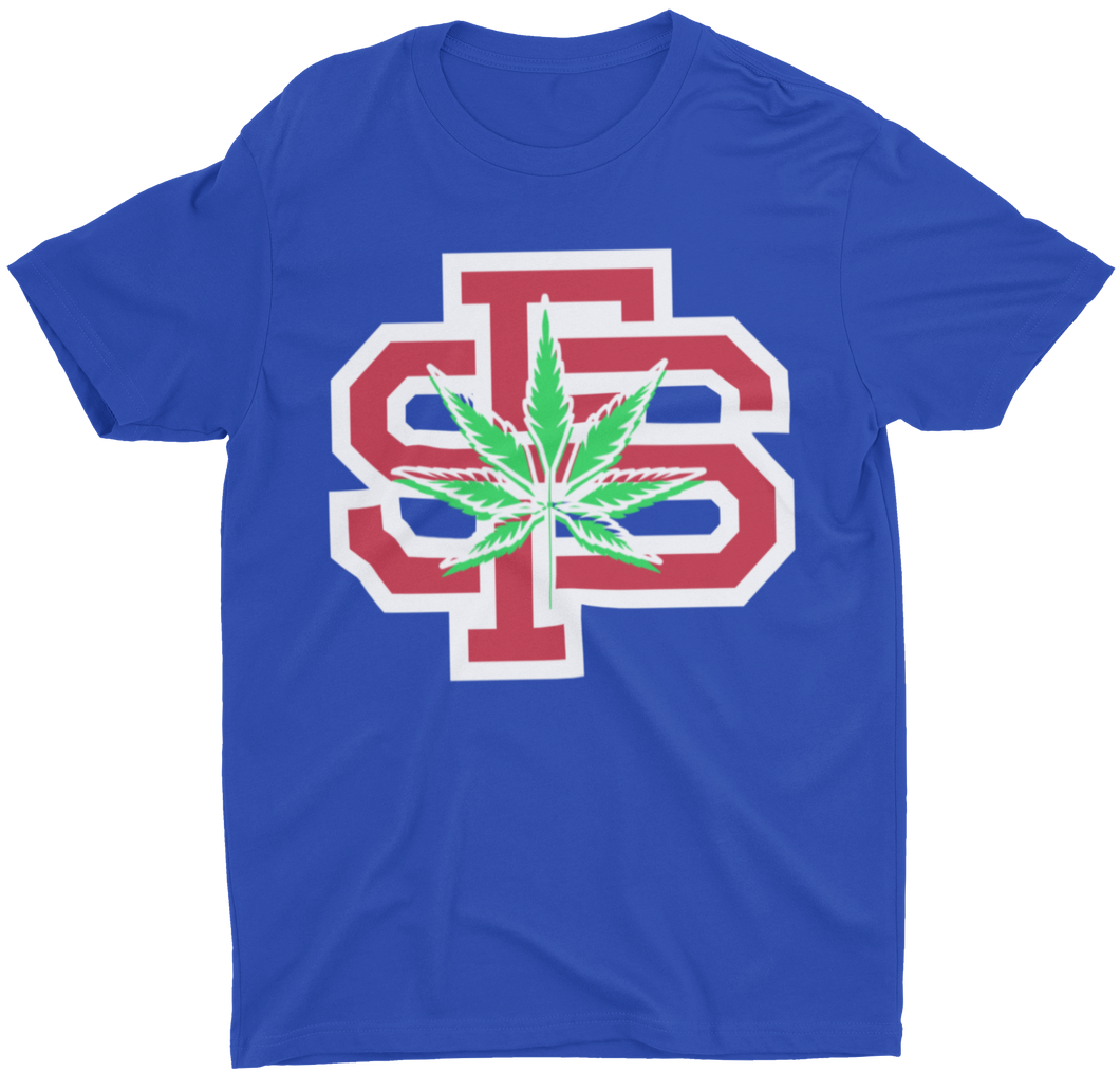 Get fresh with our SMKN University True Royal Tee.  Short Sleeve. Sideseamed. Retail fit. Unisex sizing. Shoulder taping.  100% Airlume combed and ring-spun cotton.  DRY CLEAN or HAND WASH.